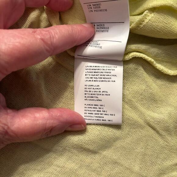 AMS Pure Flowy Open Cardigan Lemon Women's Size L Boho, Peasant NWT - Picture 8 of 15